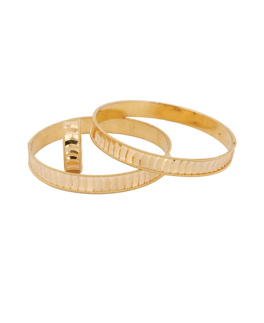 Bigeasy Jewellers 22K Gold Bangle Set – 30.25g, Size 2.25